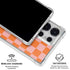Orange Checkered Galaxy S25 Ultra Clear Case
